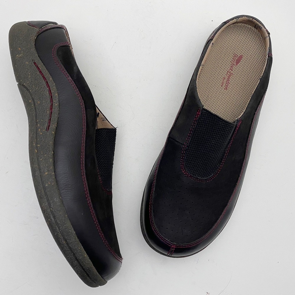 Barefoot Freedom Venice Leather Slip On Flat Mules Clogs Womens 10M Brown